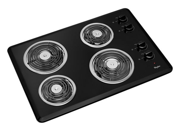 Whirlpool® 30" Electric Cooktop with Dishwasher-Safe Knobs WCC31430AB