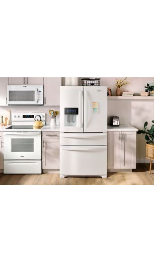 Whirlpool® 36-Inch Wide French Door Bottom Mount Refrigerator WRMF3636RW