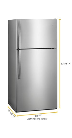 Whirlpool 28-inches wide Top-Freezer Refrigerator WRT134TFDM