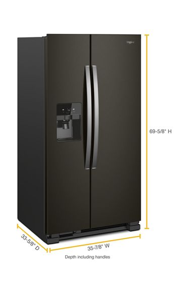 Whirlpool 36-inch Wide Side-by-Side Refrigerator - 25 cu. ft. WRS555SIHV