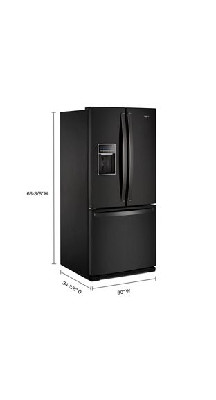 Whirlpool 30-inch Wide French Door Refrigerator - 20 cu. ft. WRF560SEHB