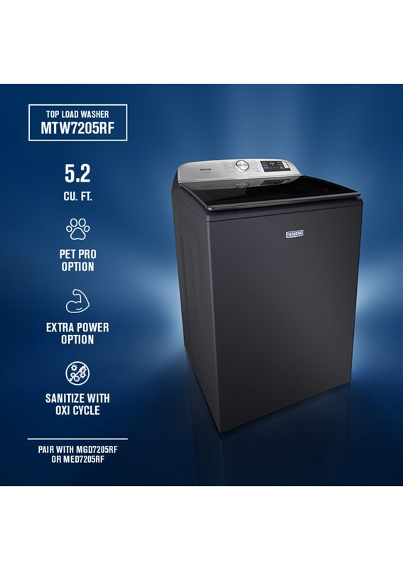 Maytag 5.2 cu. ft. Smart Pet Pro Top Load Washer MTW7205RF