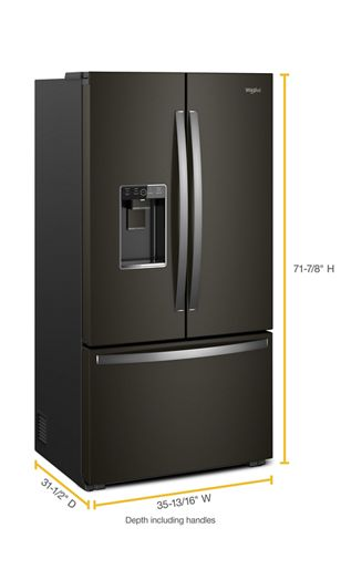 Whirlpool 36-inch Wide Counter Depth French Door Refrigerator WRFC9636RV