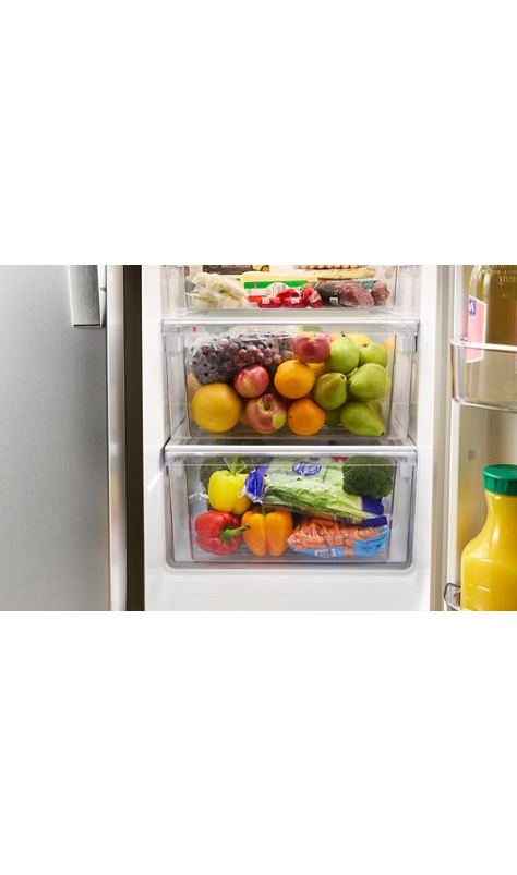 Whirlpool 36-inch Counter Depth Side-by-Side Refrigerator with TruCool™ System WRSC5536RB
