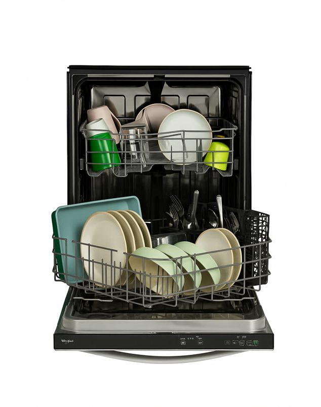 Whirlpool 24" Stainless Steel Dishwasher with Spin&Load Rack and AI Intelligent Wash - 50 dBA WDT745SASZ