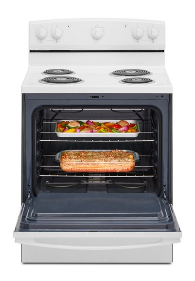 Amana® 30-inch Electric Range with Easy-Clean Glass Door ACR4203MNW