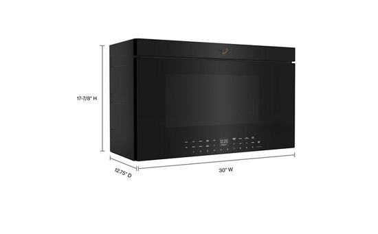 Whirlpool Air Fry Over-the-Range Microwave with Flush Built-In Design WMMF7330RB