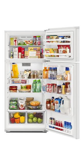 Whirlpool 28-inch Wide Top-Freezer Refrigerator - 16.3 Cu. Ft. WRTX5028PW