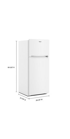 Whirlpool 28-inch Wide Top-Freezer Refrigerator - 16.3 Cu. Ft. WRTX5028PW