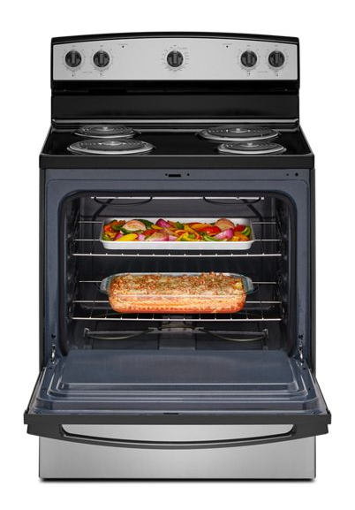 Amana® 30-inch Electric Range with Easy-Clean Glass Door ACR4203MNS