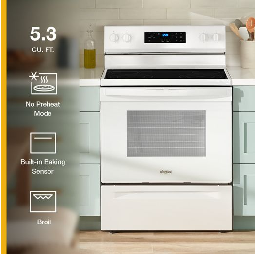 Whirlpool 30-inch Electric Range with Self Clean WFES3530RW