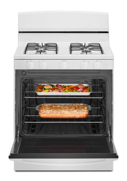 Amana® 30-inch Gas Range with Easy-Clean Glass Door AGR4203MNW