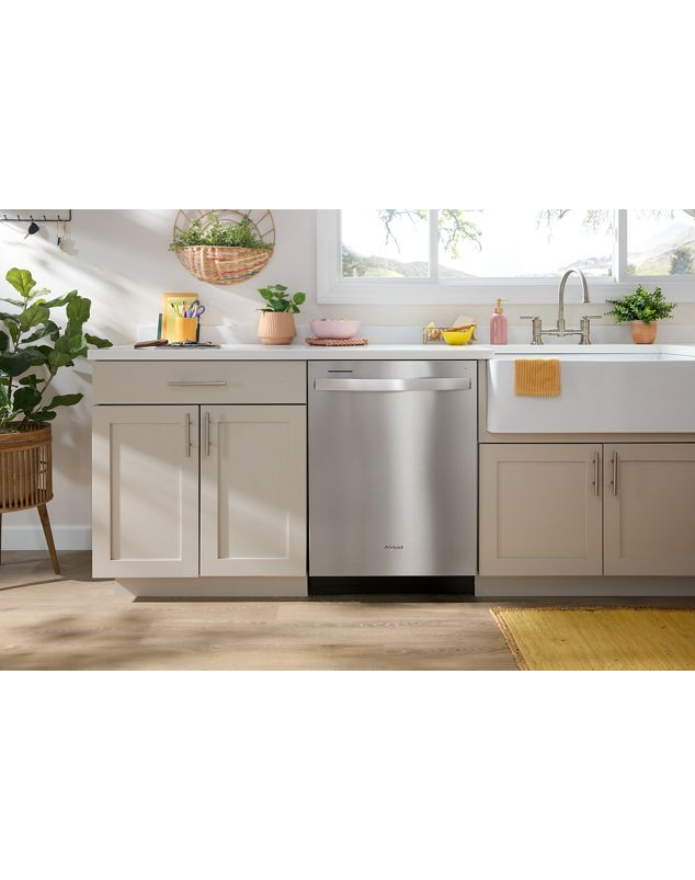 Whirlpool 24" Stainless Steel Dishwasher with Spin&Load Rack and AI Intelligent Wash - 50 dBA WDT745SASZ