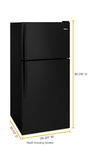 Whirlpool 30-inch Wide Top-Freezer Refrigerator with Factory-Installed Icemaker WRT318FMDB