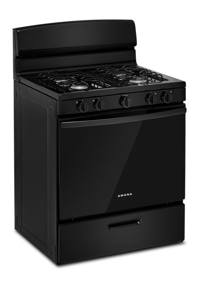 Amana® 30-inch Gas Range with Easy-Clean Glass Door AGR4203MNB