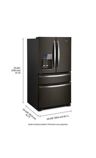 Whirlpool® 36-Inch Wide French Door Bottom Mount Refrigerator WRMF3636RV