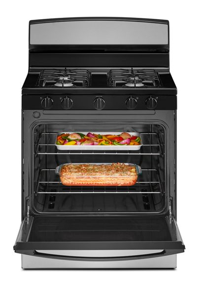 Amana® 30-inch Gas Range with Easy-Clean Glass Door AGR4203MNS