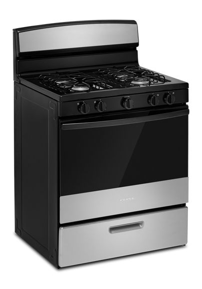 Amana® 30-inch Gas Range with Easy-Clean Glass Door AGR4203MNS