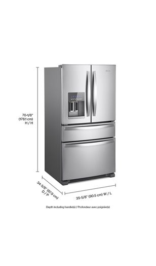 Whirlpool® 36-Inch Wide French Door Bottom Mount Refrigerator WRMF3636RZ