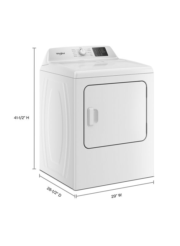 Whirlpool 7.0 cu. ft. Gas Long Vent Dryer with Adaptive Dry - Vented Top Load Matching WGD4105LSW