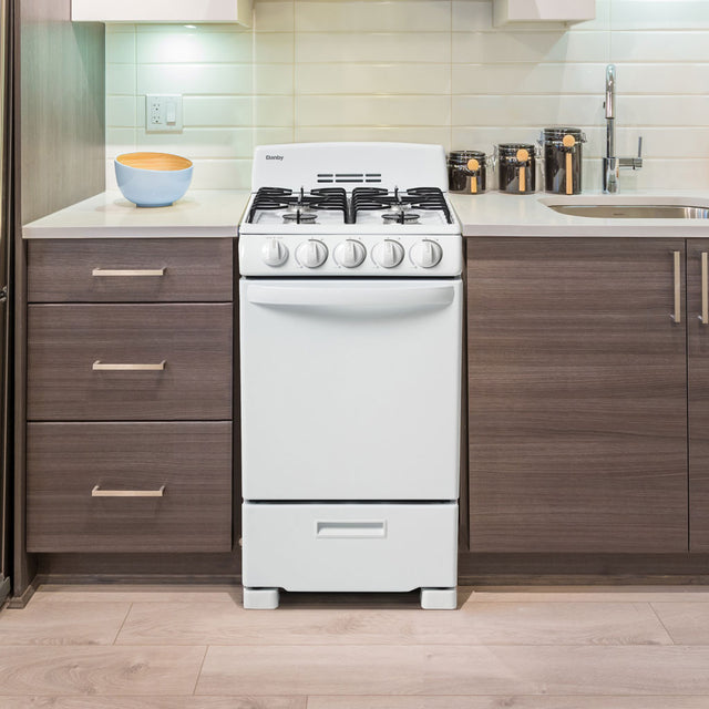 Danby 20″ Wide Gas Range in White DR203WGLP