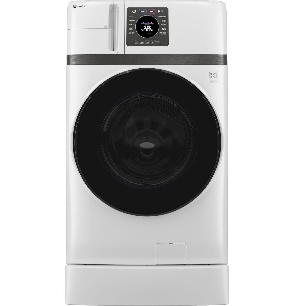 GE Profile™ ENERGY STAR® 4.6 cu. ft. Capacity UltraFast Combo with Ventless Inverter Heat Pump Technology Washer/Dryer PFQ83HSSWWW