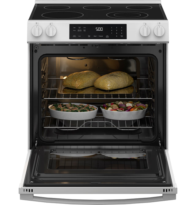 GE® 30" Slide-In Electric Range GRS500PVWW