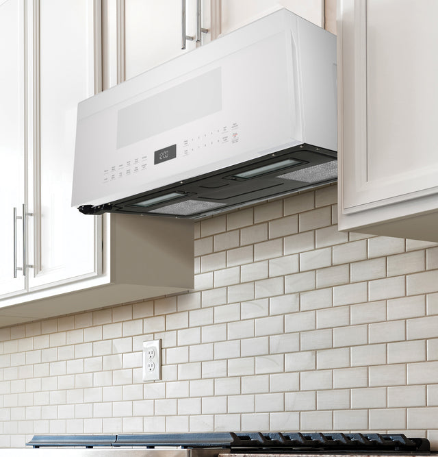 GE Profile 1.2 Cu. Ft. Over-the-Range Low Profile Sensor Microwave Oven UVM9125DYWW