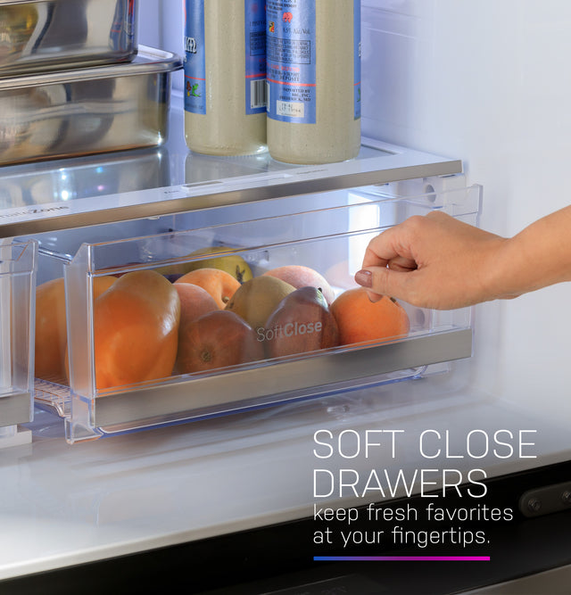 GE Profile™ 22.4 Cu. Ft. Smart Counter-Depth Fingerprint Resistant 4-Door French-Door Refrigerator with Door In Door PXD22BYPFS