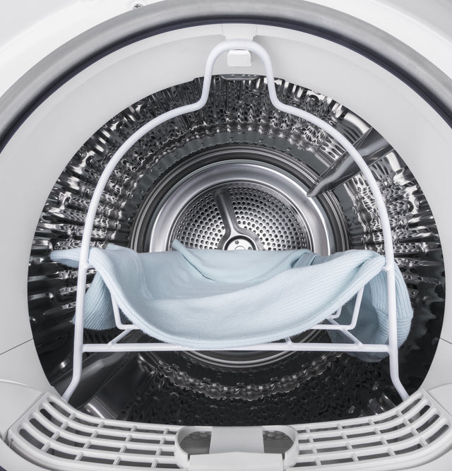 GE 24" 4.3 Cu.Ft. Front Load Vented Electric Dryer with Stainless Steel Basket GFD14ESSNWW