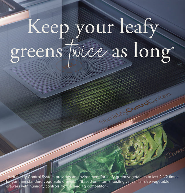 Café ENERGY STAR 29 Cu. Ft. Smart 4-Door French-Door Refrigerator in Platinum Glass CGE29DM5TS5