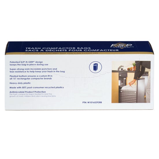 8 Pack-Plastic Compactor Bags-15" Models W10165292RB