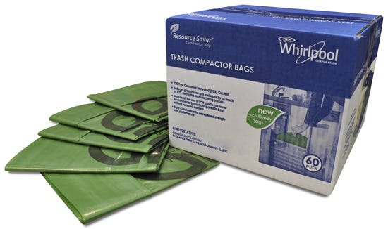 60 Pack-Plastic Compactor Bags-18" Models W10351677RB
