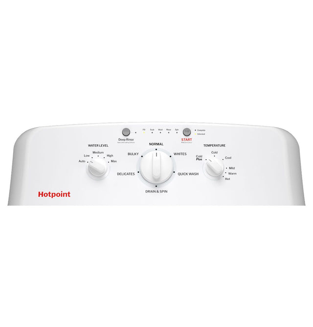 Hotpoint 4.0 cu. ft. Capacity Washer with Stainless Steel Basket, Cold Plus and Water Level Control HTW265ASWWW