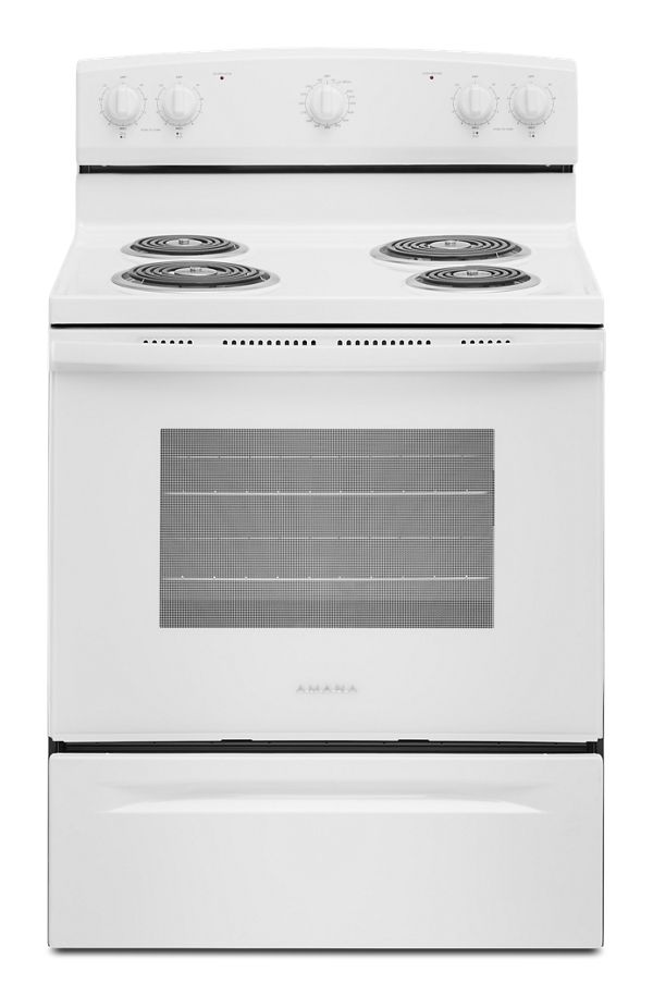 Amana® 30-Inch Electric Range with Extra-Large Oven Window AFCS2530TW