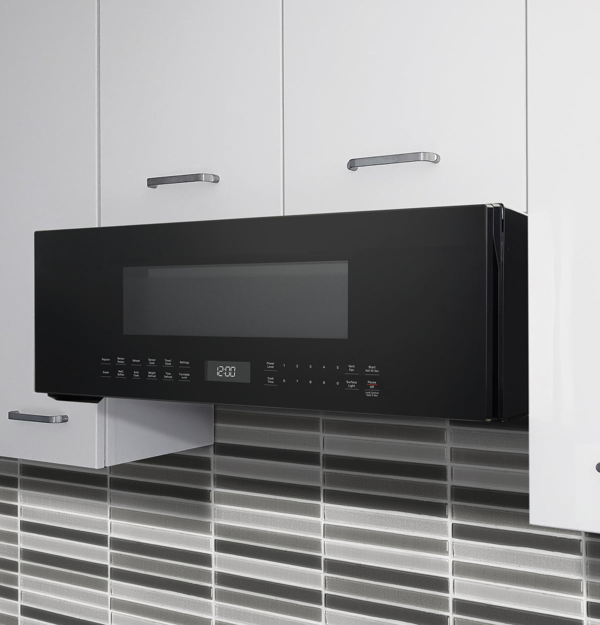GE Profile 1.2 Cu. Ft. Over-the-Range Low Profile Sensor Microwave Oven UVM9125DYBB