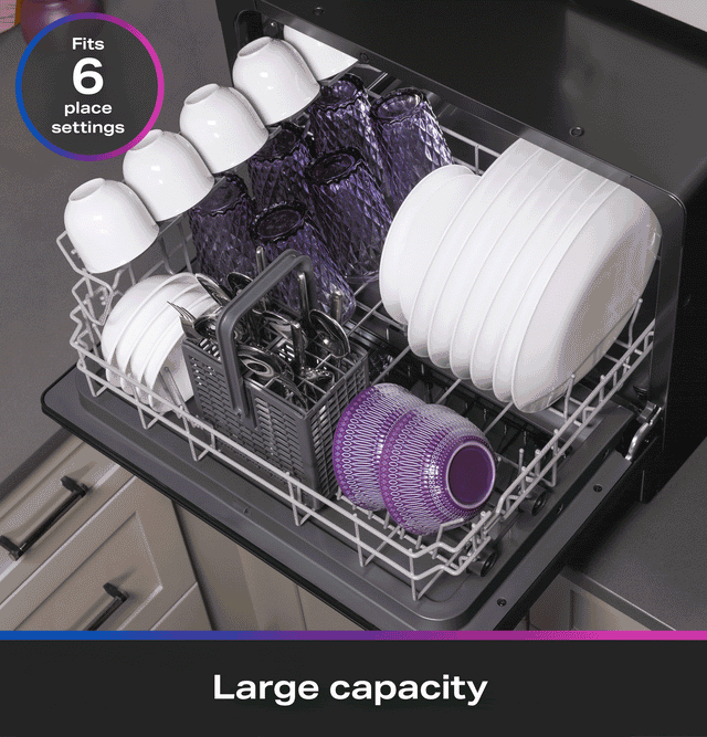 GE Profile™ ENERGY STAR® Smart Compact Dishwasher for Countertop or Built-In PZF560HGWBB