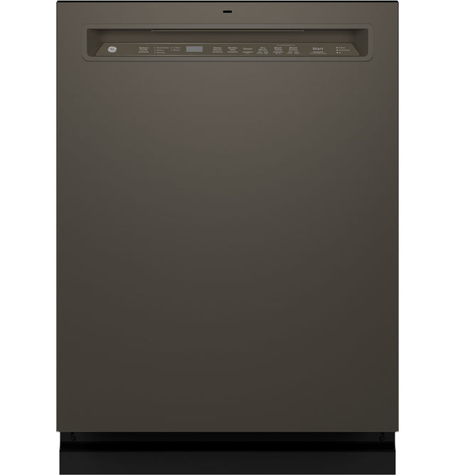 GE Front Control with Stainless Steel Interior Dishwasher with Sanitize Cycle GDF650SMVES