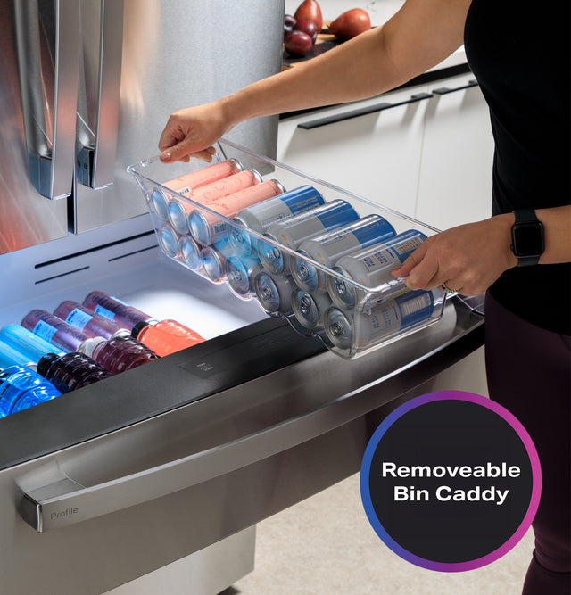 GE Profile™ 22.4 Cu. Ft. Smart Counter-Depth Fingerprint Resistant 4-Door French-Door Refrigerator with Door In Door PXD22BYPFS