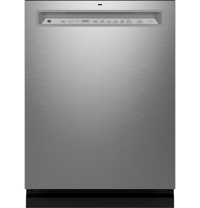 GE Front Control with Stainless Steel Interior Dishwasher with Sanitize Cycle GDF650SYVFS