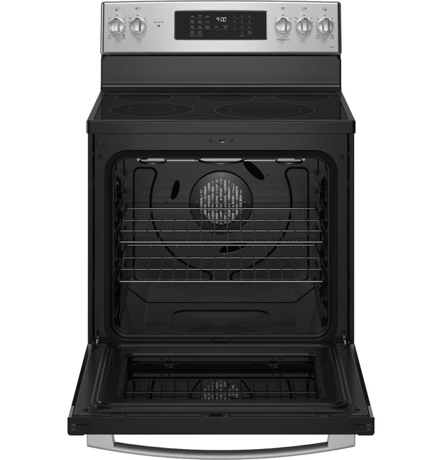 GE Profile 30" Smart Free-Standing Electric Convection Fingerprint Resistant Range with No Preheat Air Fry PB900YVFS