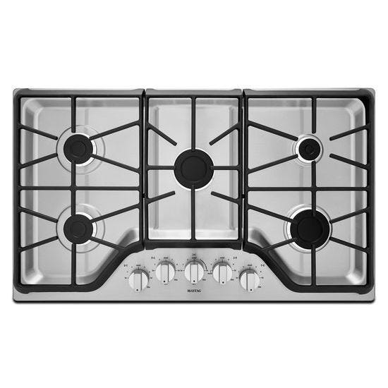 Maytag® 36-inch 5-burner Gas Cooktop with Power™ Burner MGC7536DS