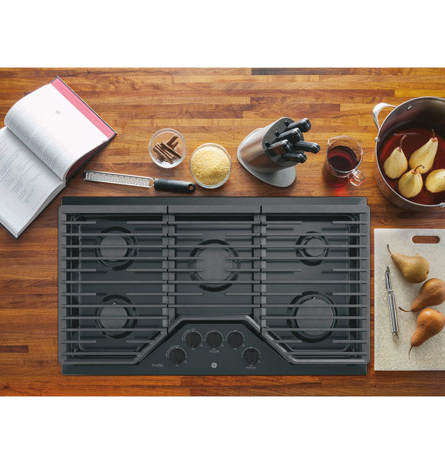 GE Profile™ 36" Built-In Gas Cooktop PGP7036DLBB