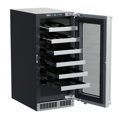 Marvel 15-IN PROFESSIONAL BUILT-IN SINGLE ZONE WINE REFRIGERATOR WITH REVERSIBLE HINGE MPWC415IS31A