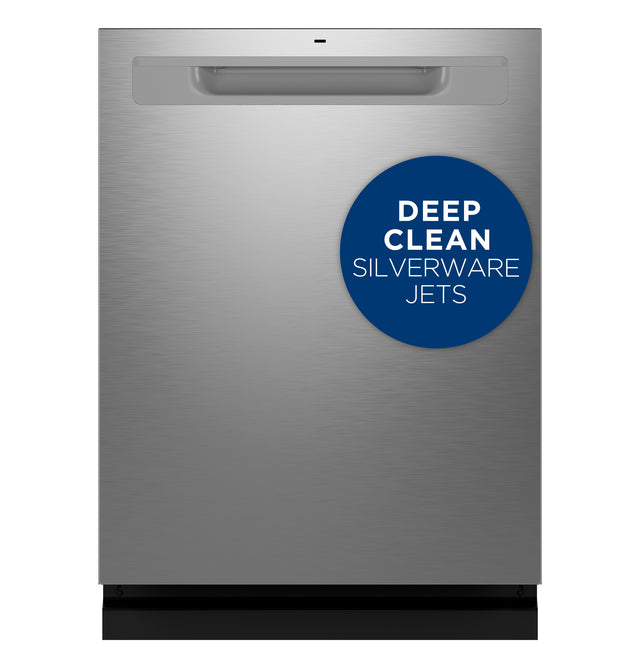 GE Fingerprint Resistant Top Control with Stainless Steel Interior Dishwasher with Sanitize Cycle GDP670SYVFS