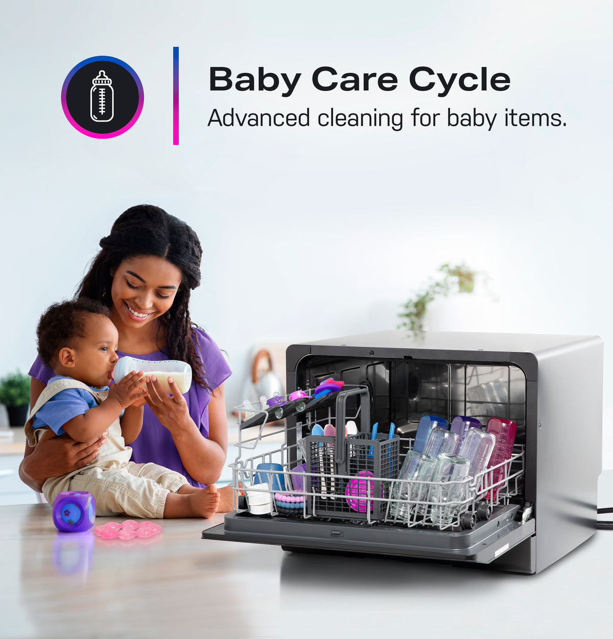GE Profile™ ENERGY STAR® Smart Compact Dishwasher for Countertop or Built-In PZF560HGWBB