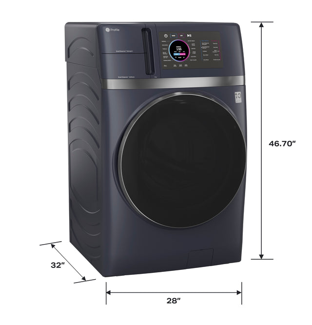 GE Profile™ ENERGY STAR® 4.8 cu. ft. Capacity UltraFast Combo with Ventless Inverter Heat Pump Technology Washer/Dryer PFQ97HSPVRS