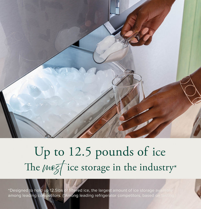 Café™ ENERGY STAR® 22.9 Cu. Ft. Smart Counter-Depth Quad-Door Refrigerator in Platinum Glass with Dual-Dispense AutoFill Pitcher CHE23DM5WS5