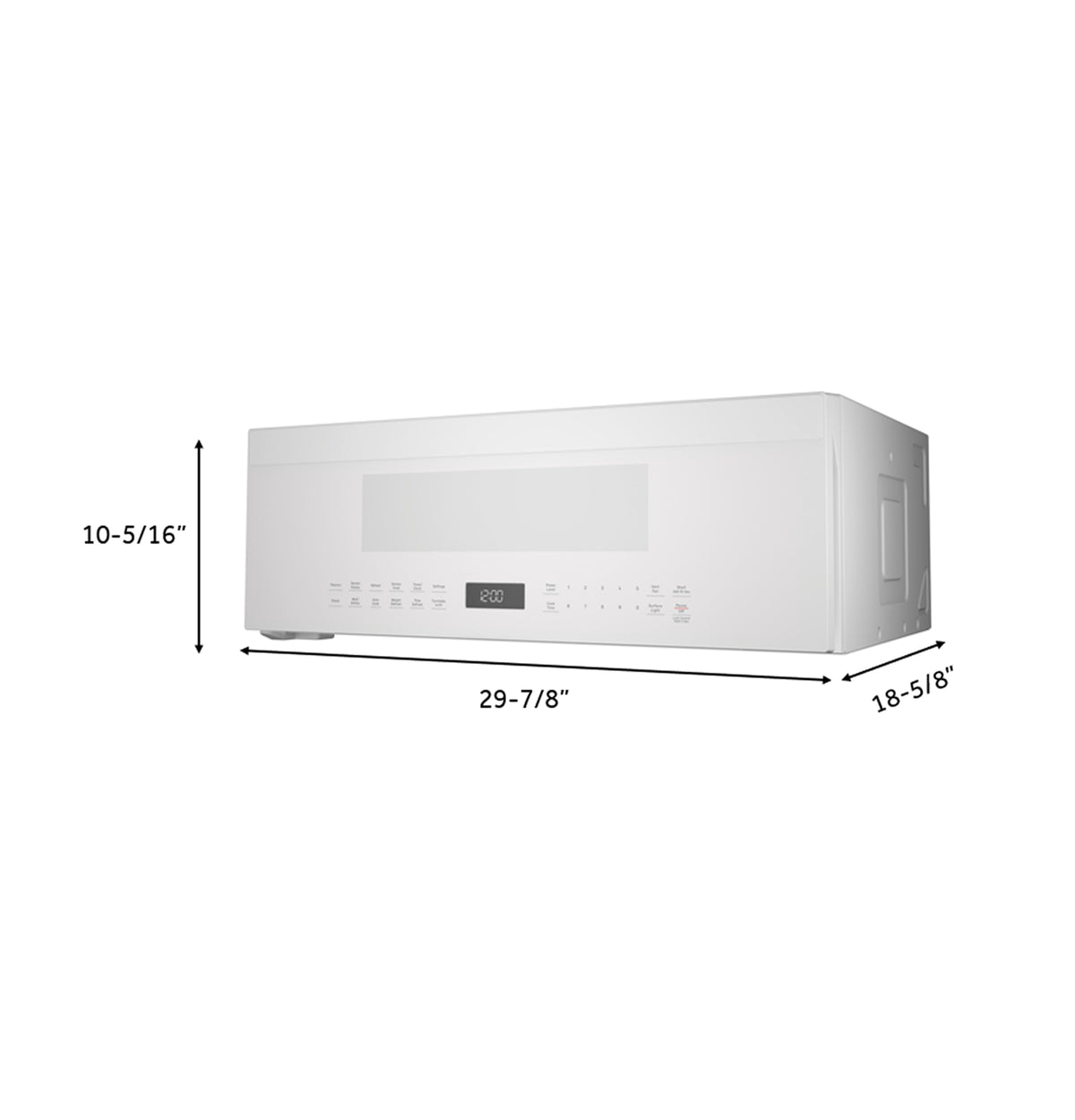 GE Profile 1.2 Cu. Ft. Over-the-Range Low Profile Sensor Microwave Oven UVM9125DYWW