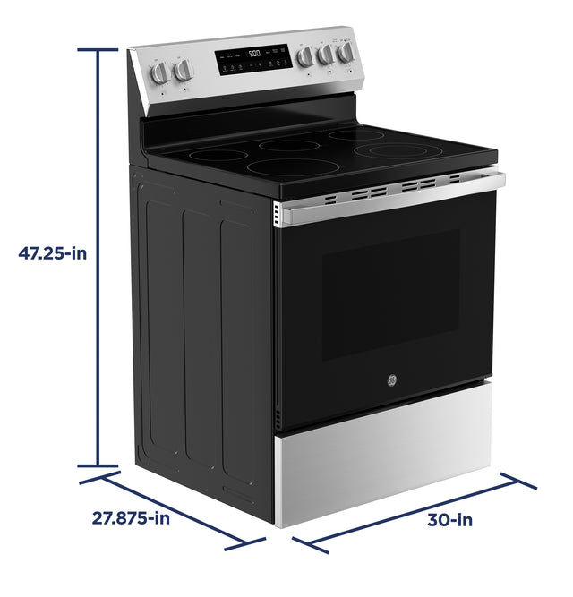 GE® ENERGY STAR® 30" Free-Standing Electric Range with Crisp Mode GRF500SVSS